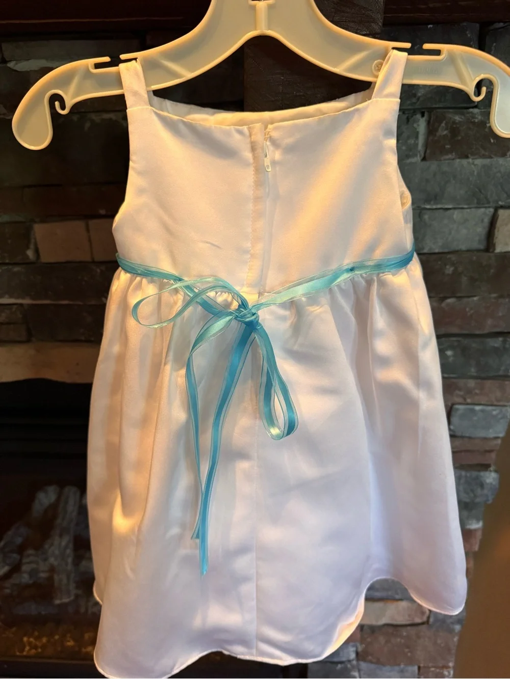 White Satin Dress 12 month - Picture 2 of 3